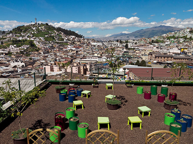 Terraza Verde Museo del Agua, Quito.